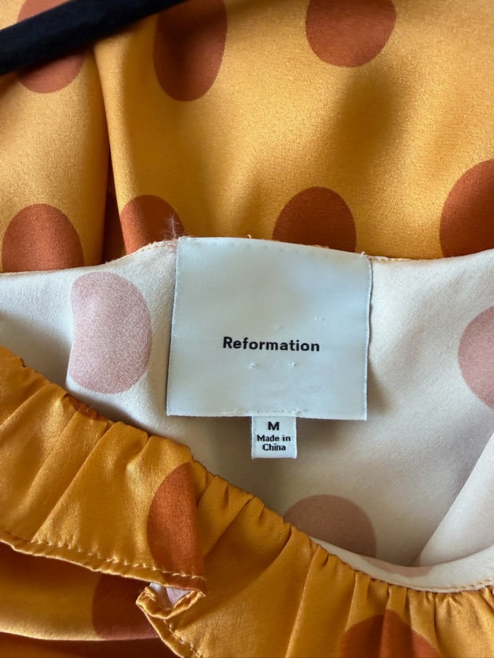 Reformation | Aribella 100% Silk Dress in Orange Crush - Picture 7 of 13